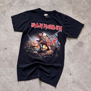Y2K Iron‎ Maiden Band Tee Eddie The Trooper Graphic Black Small